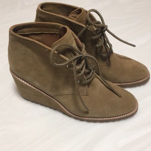 Coach karson suede wedge  booties
